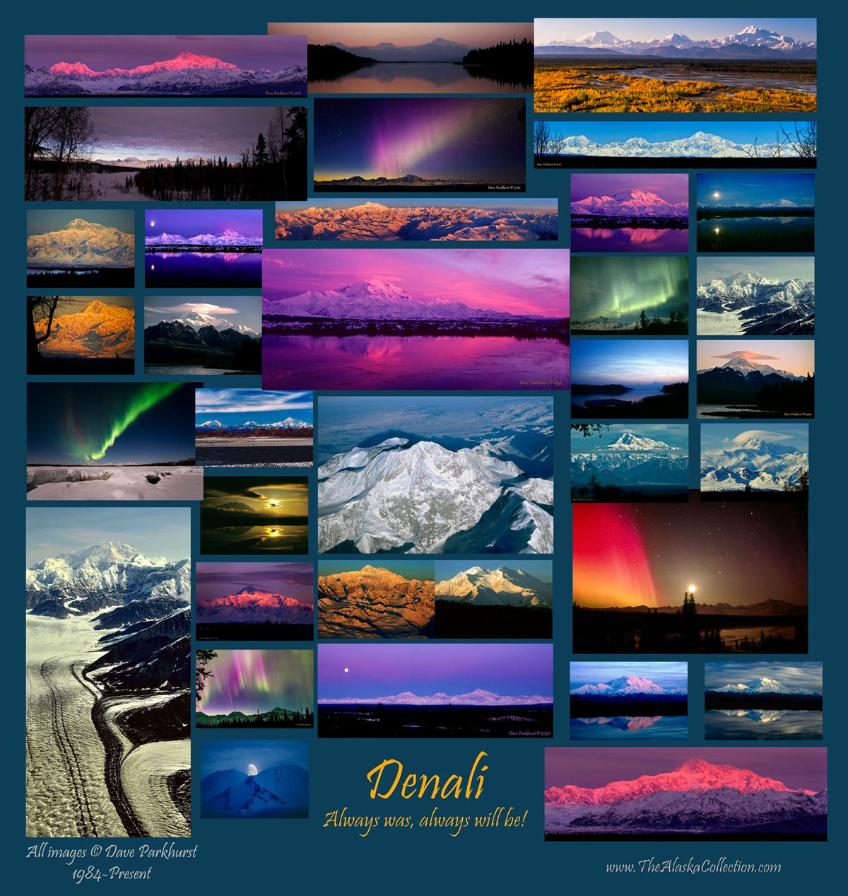 Denali Alaska scenic collage art print personal favorites collection